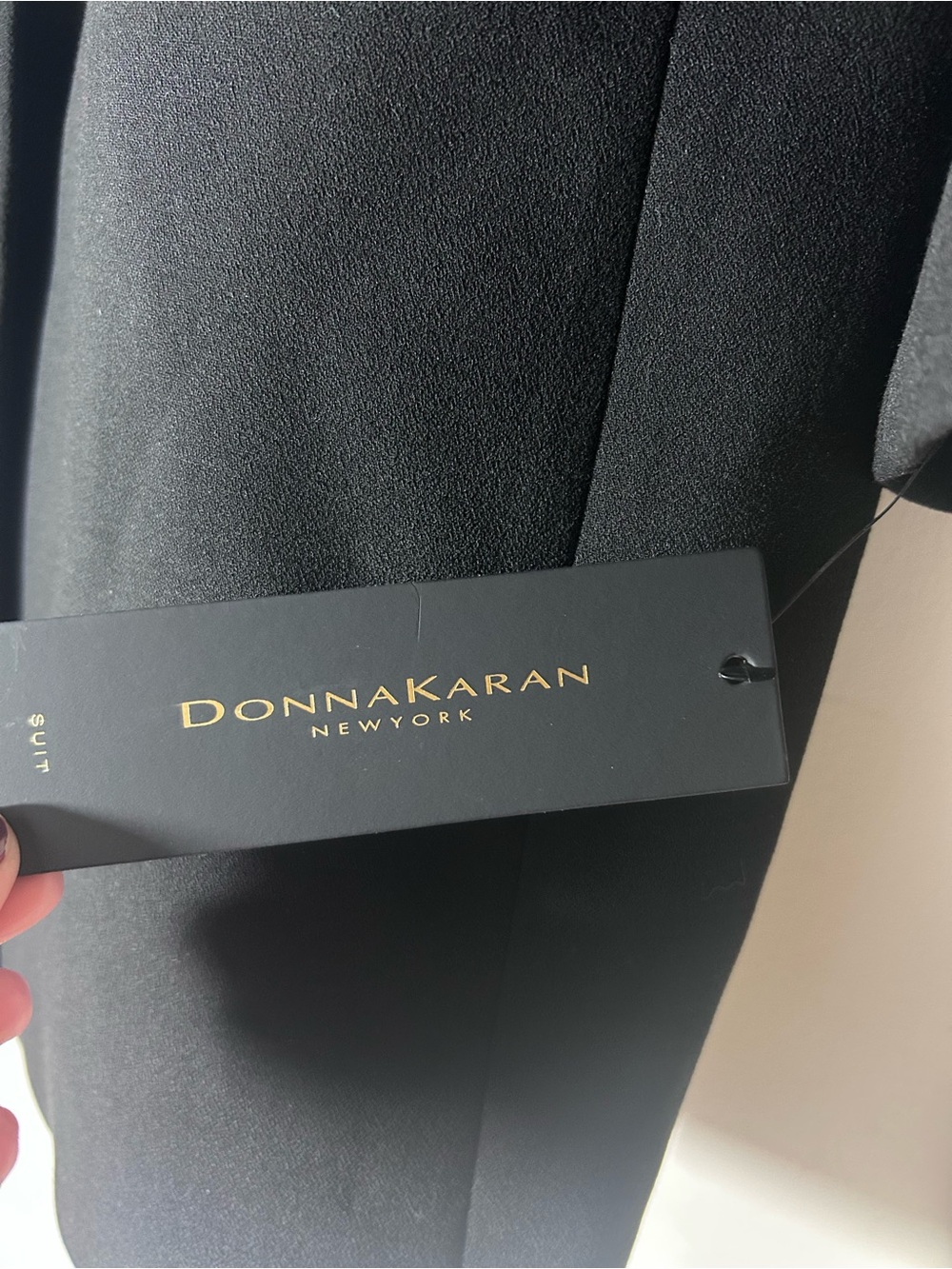 NWT!!! Donna Karan Black Longline Tailored Blazer with Gold Accent Size 12 - Picture 10 of 11